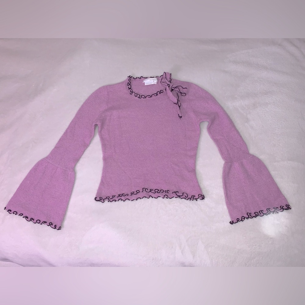 Super cute bell sleeve crop sweater